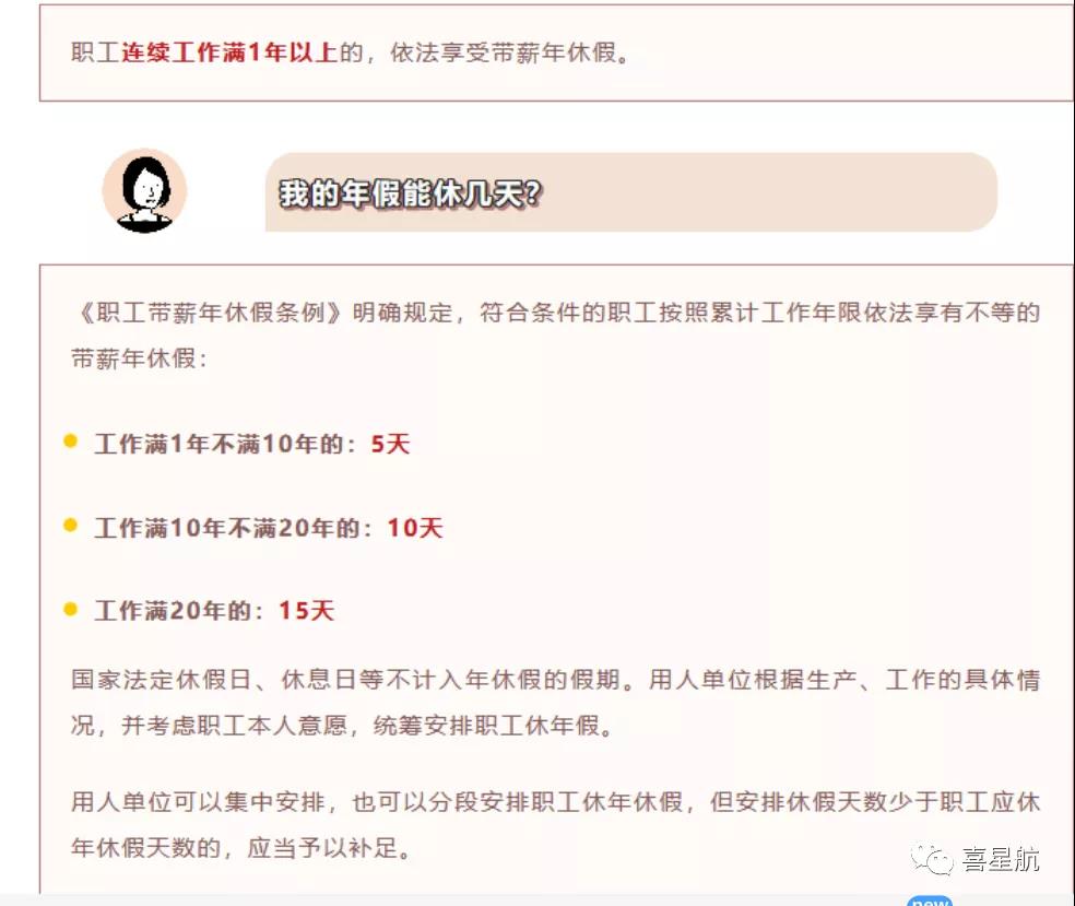 你有多少天年假呢？(圖1)